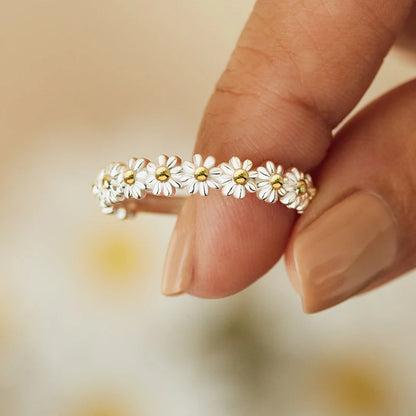 Vintage Daisy Rings cute Flower Ring