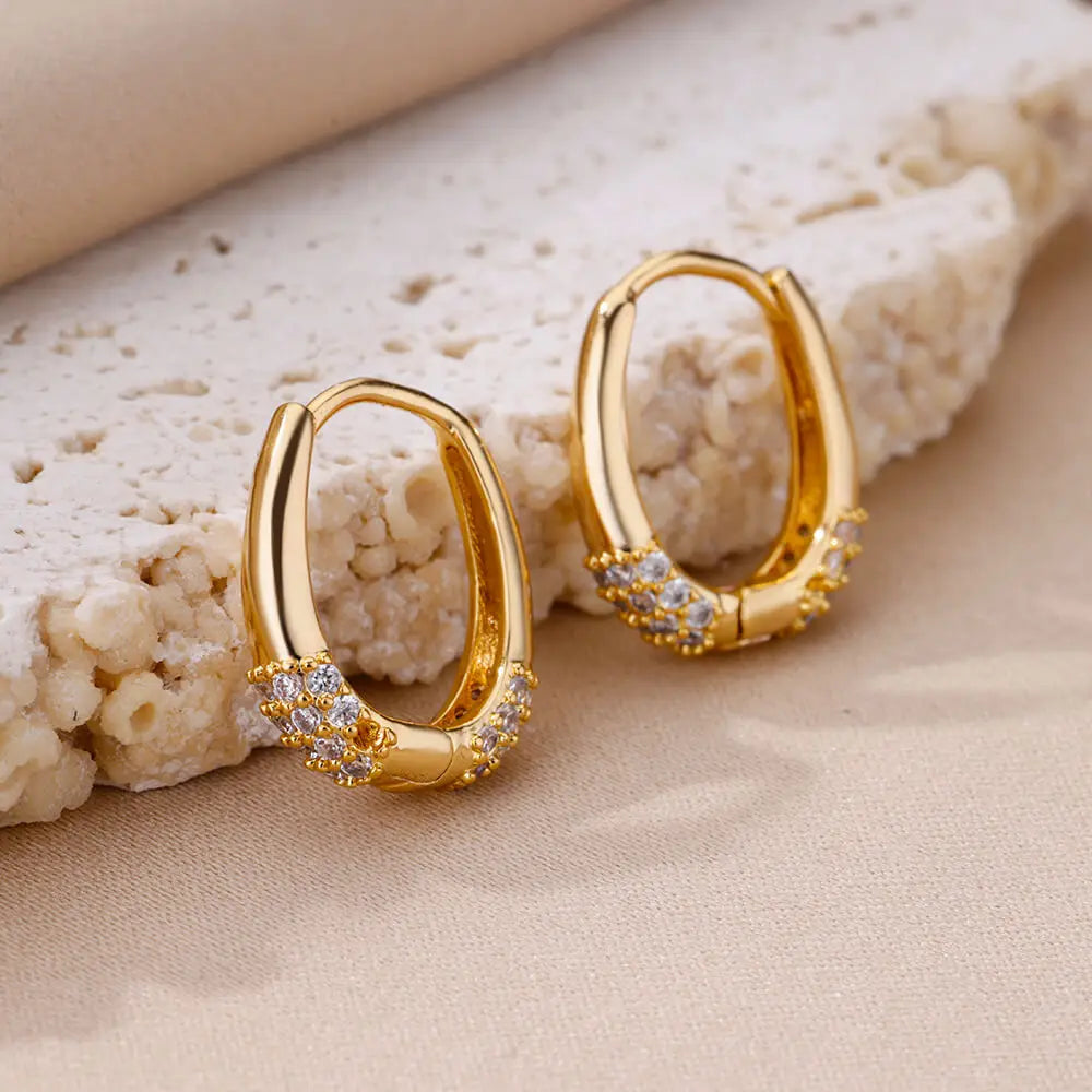 Chunky Oval Hoop Earrings