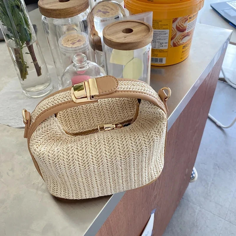 Straw Crossbody Bag/ Fashion Bohemian Small Knitting Summer Purse