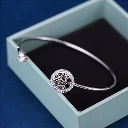 Luxury Tree of Life Simple Open Bracelet