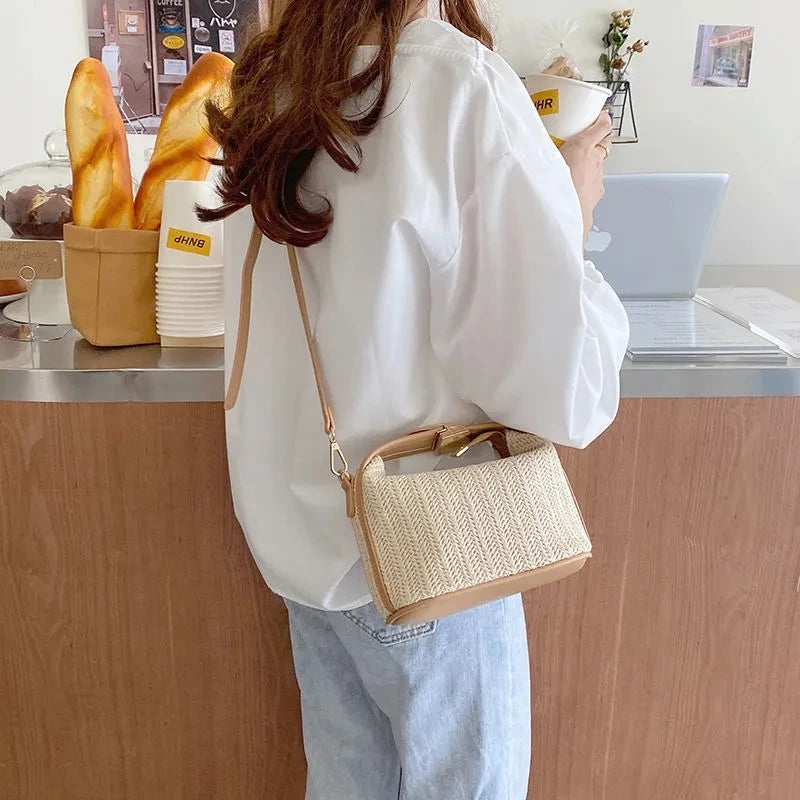 Straw Crossbody Bag/ Fashion Bohemian Small Knitting Summer Purse